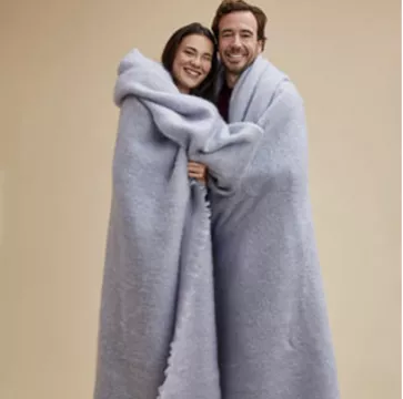 Couverture laine mohair grand lit 2 places